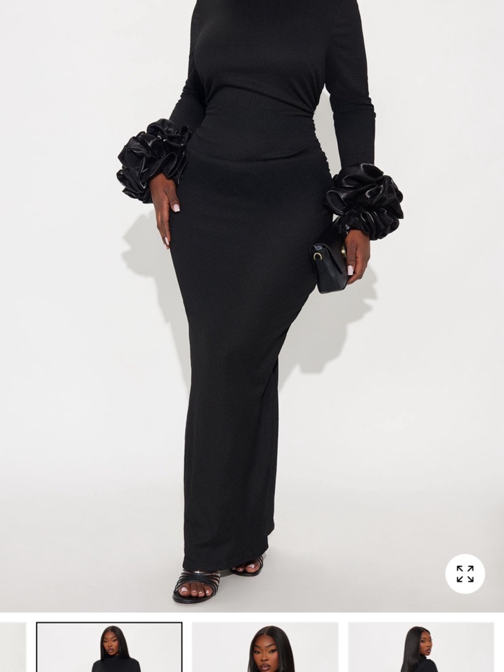 SHEIN Black High-Waist Maxi Skirt with Streamlined Fit